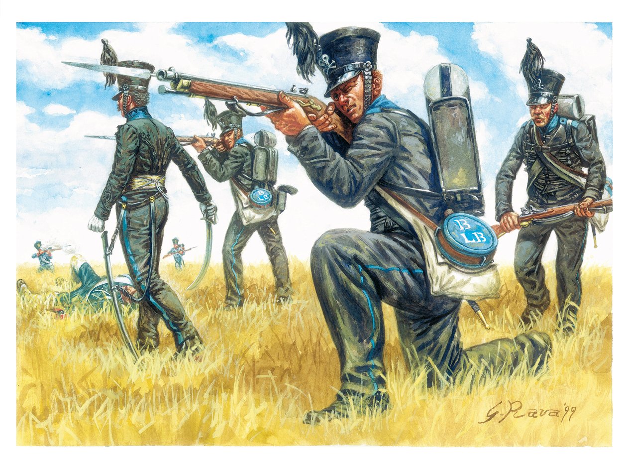 Det første imperium: infanteriregimentet af Black Brunswickers - Det første imperium: infanteriregimentet af Brunswick Leib-bataljonen (illustration) af Giuseppe Rava