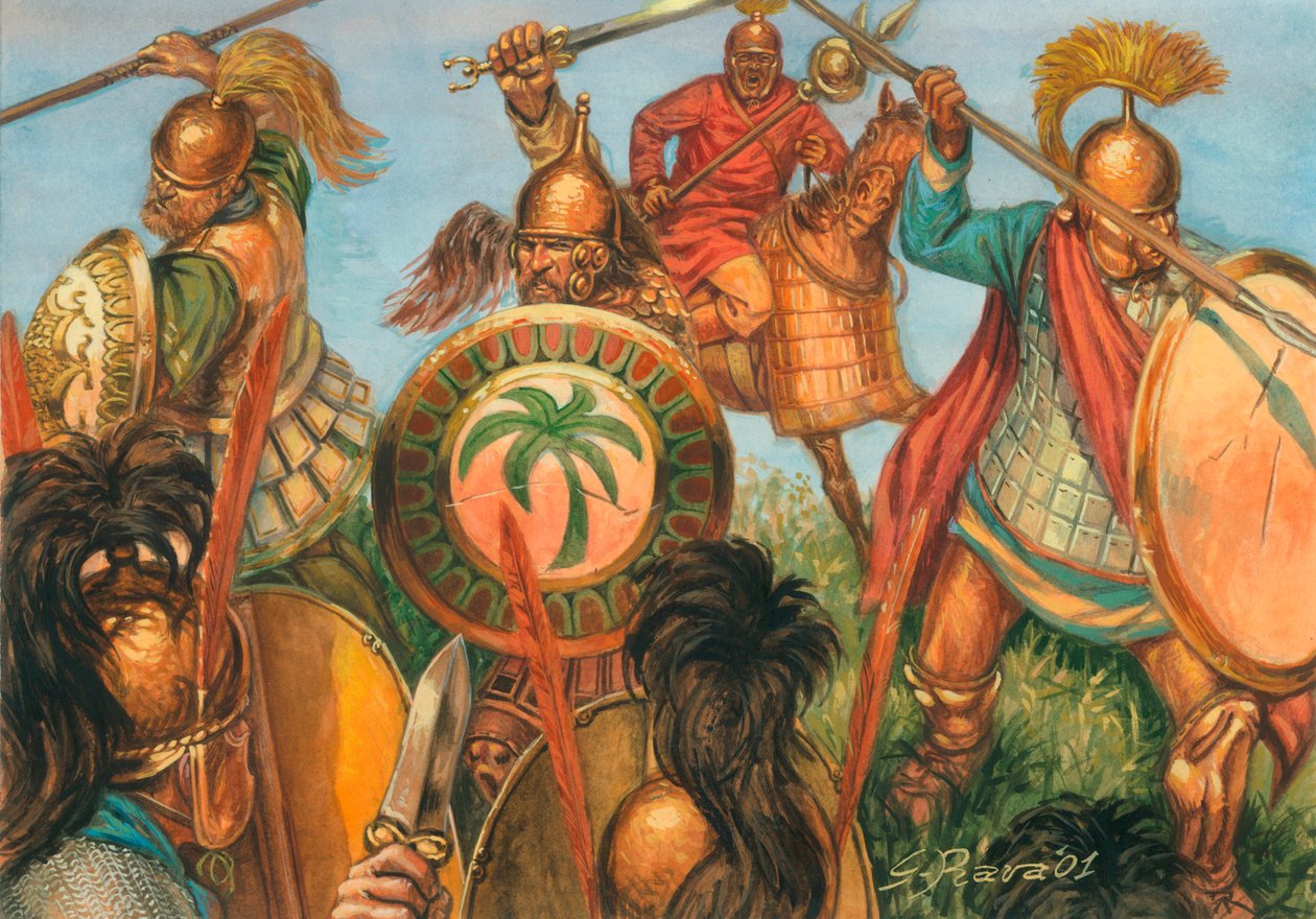 Punic War: Carthaginian Heavy Infantry - Punic War: Infantry of ancient Carthage Illustration by Giuseppe Rava af Giuseppe Rava