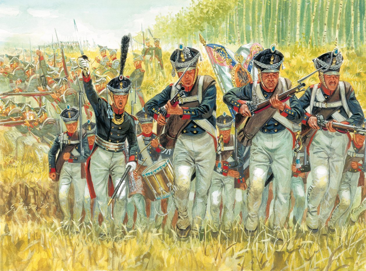 Det russiske felttog: Russisk linjeinfanteri mod Napoleon I