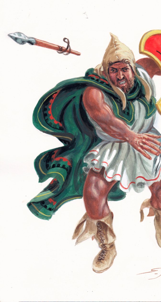 Thrakisk peltast af Giuseppe Rava