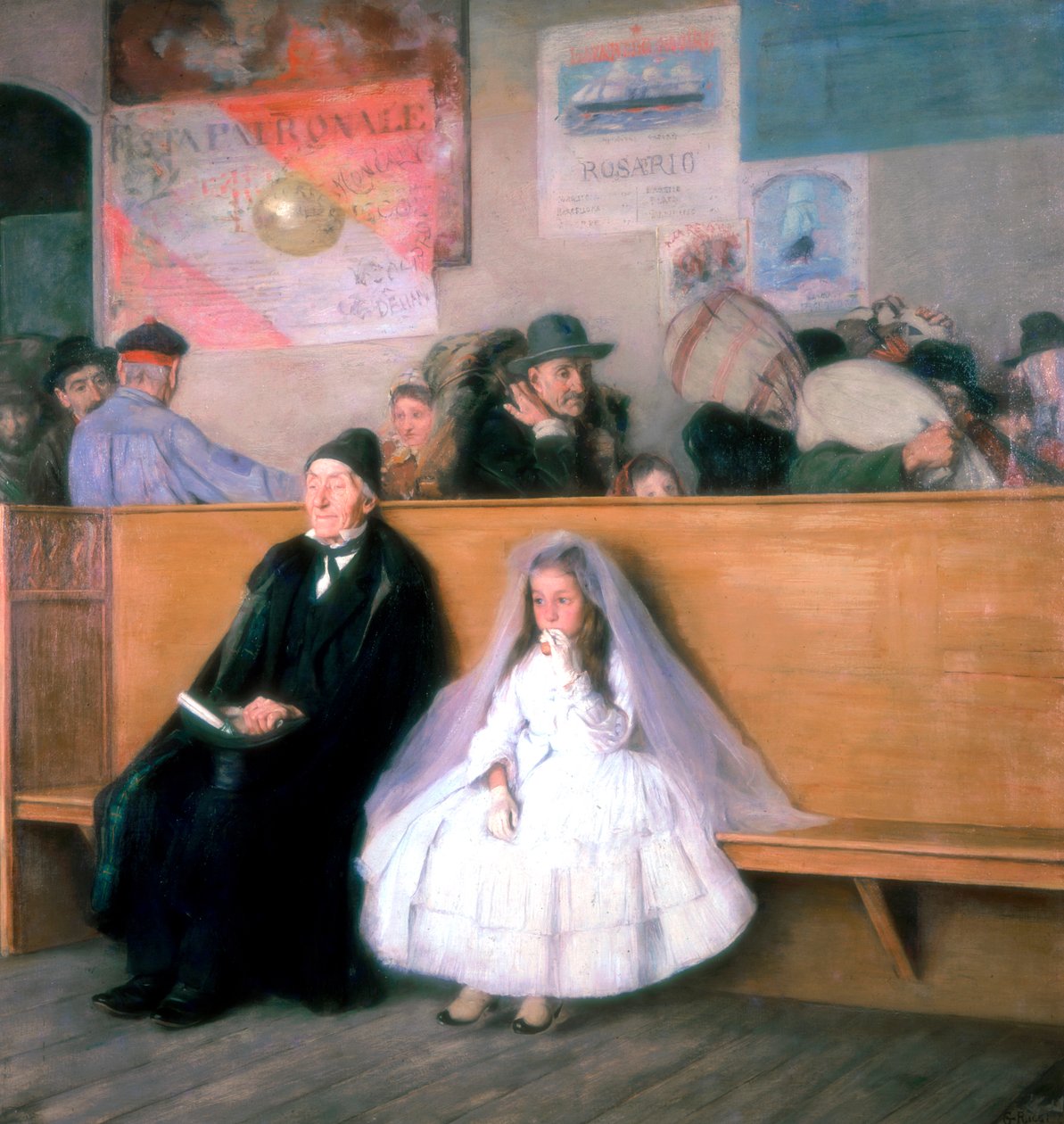 På Stationen, c1870-1900 af Giuseppe Ricci