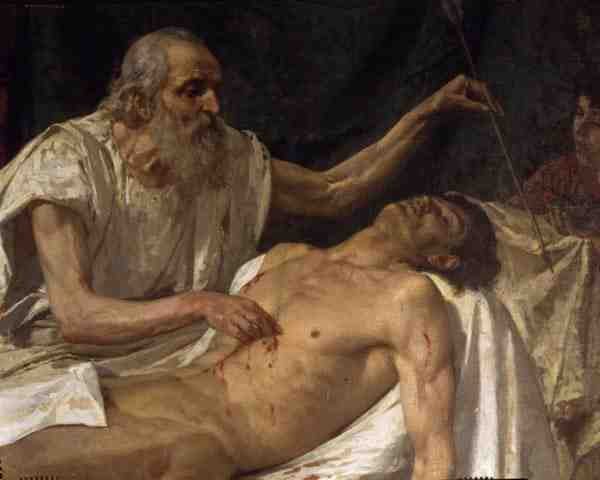 St. Sebastian (olie på lærred) (detalje) (se 135238) af Giuseppe Sciuti