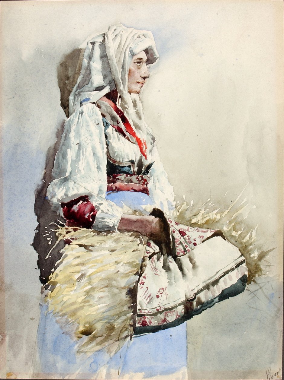 Italiensk bondekone af Giuseppe Signorini