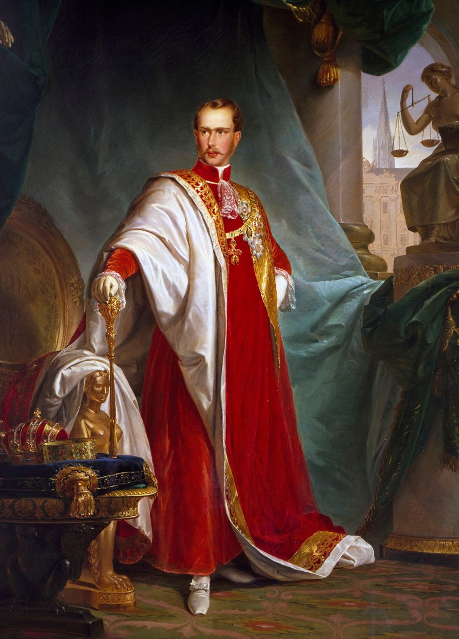 Italiensk: Portræt af Franz Joseph, kejser af Østrig Portræt af Franz Joseph, kejser af Østrig af Giuseppe Sogni