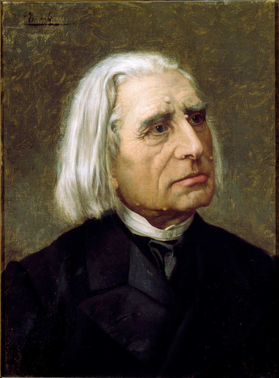 Portræt af den ungarske komponist og pianist Franz Liszt (1811-1886) alder Maleri af Giuseppe Tivoli (1854-1925) Bologna, Civico Museo Bibliografico Musicale af Giuseppe Tivoli