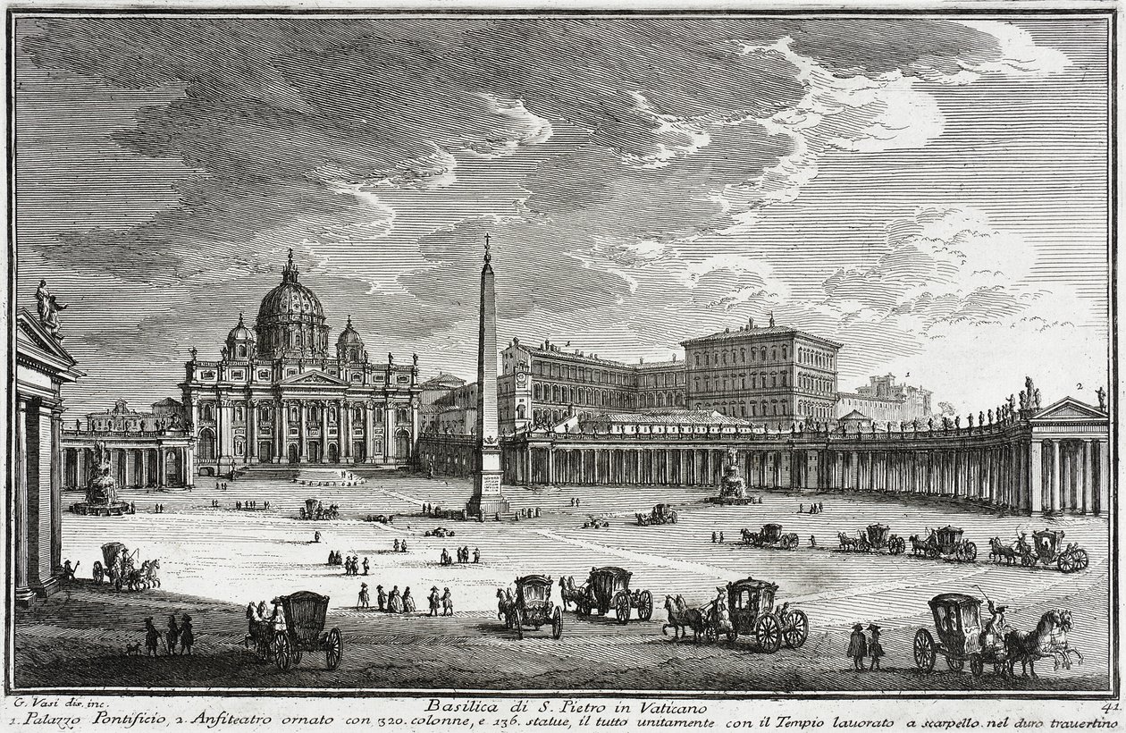 Basilica of Saint Peters, Vatikanet, ca. 1753 af Giuseppe Vasi
