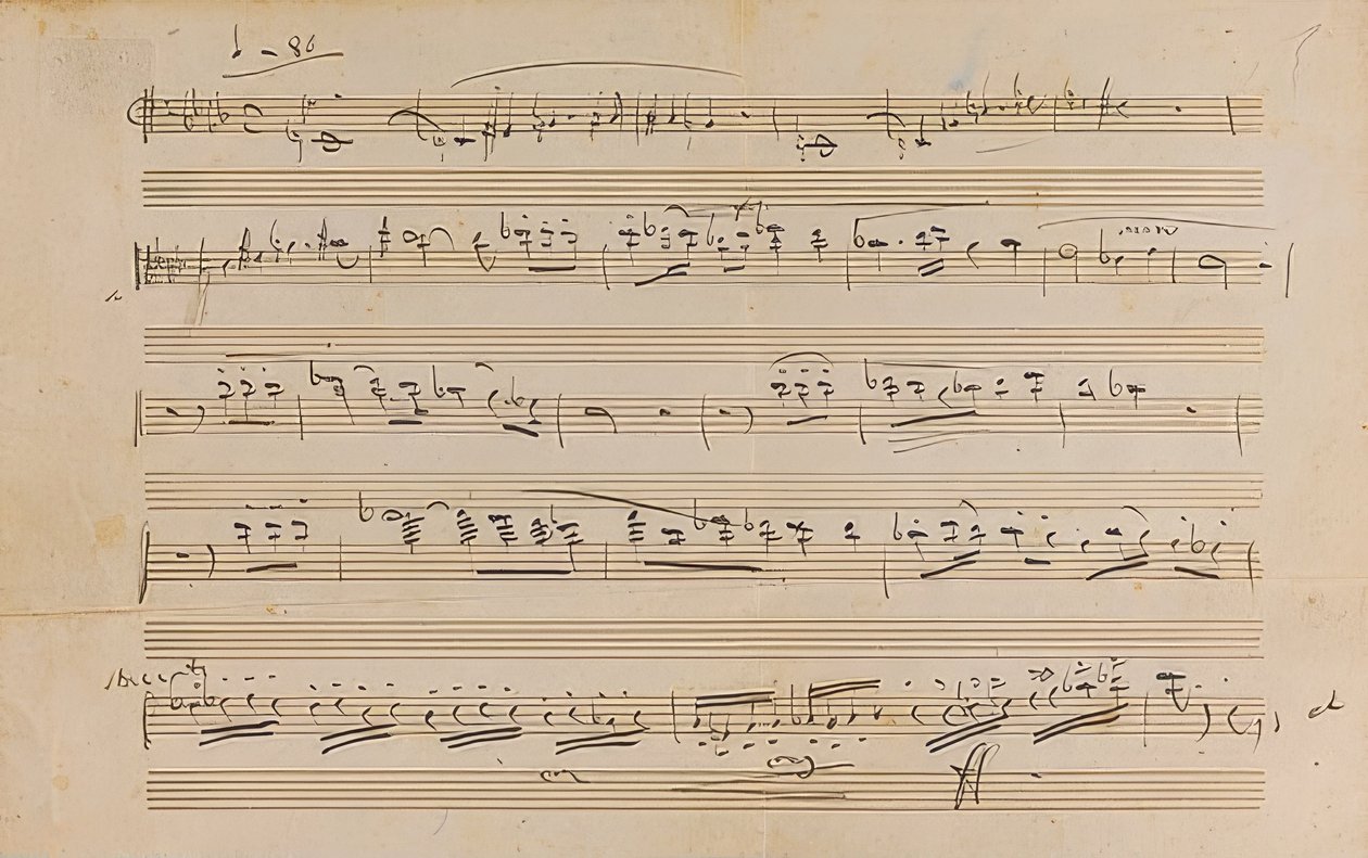 Manuskript: Opera Otello. 1887 af Giuseppe Verdi