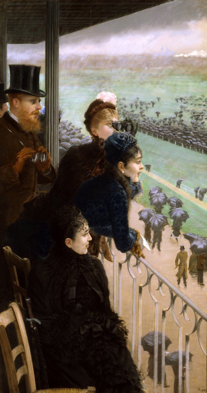 Væddeløbsbane ved Bois de Boulogne (pastel på papir) af Giuseppe de Nittis