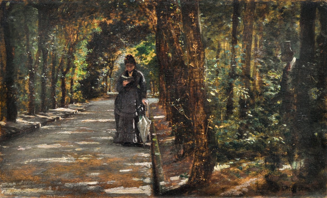 Aftale i skoven ved Portici af Giuseppe or Joseph de Nittis