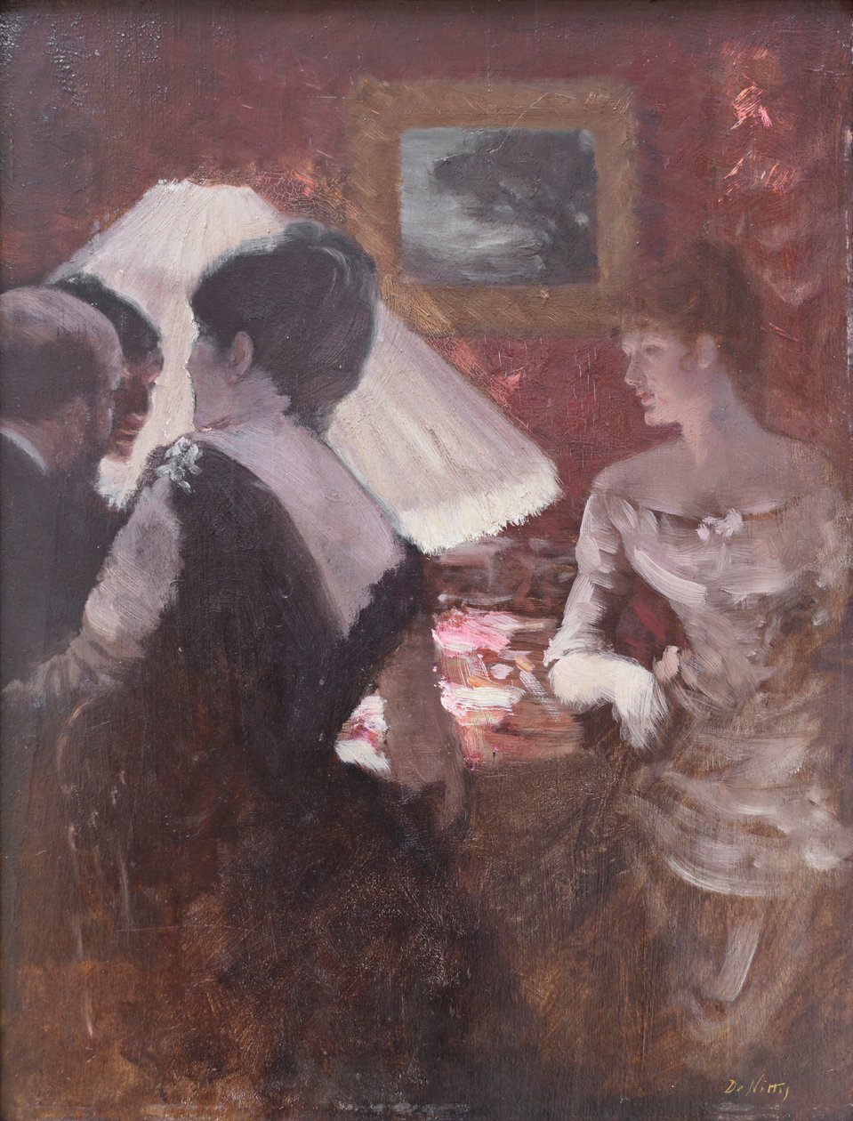 Rundt om lampeskærmen af Giuseppe or Joseph de Nittis