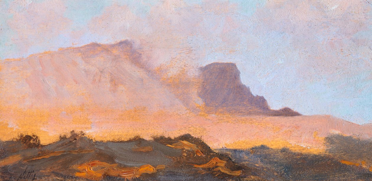 Fumarole of Mount Vesuvius, ca. 1871, af Giuseppe De Nittis (1846-1884), olie på lærred af Giuseppe or Joseph de Nittis