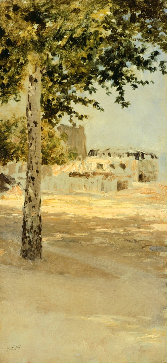 I nærheden af Paris, af Giuseppe de Nittis, olie på lærred af Giuseppe or Joseph de Nittis