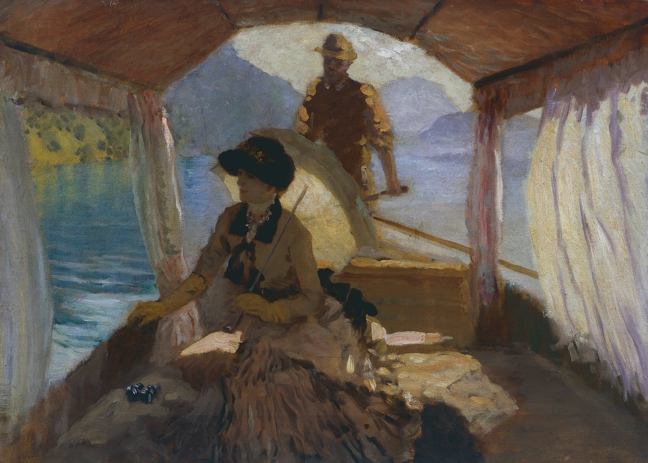 Ved Luzern-søen af Giuseppe or Joseph de Nittis