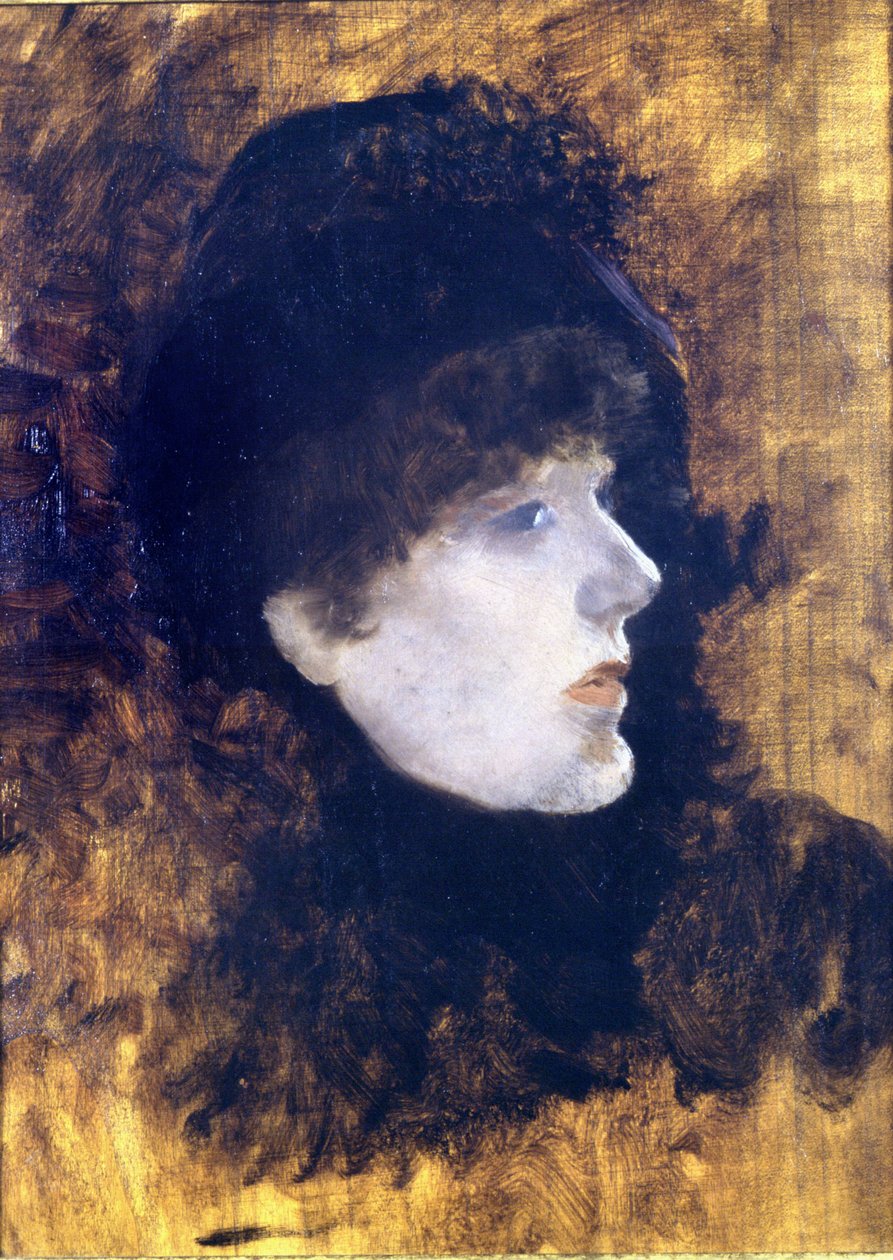 Portræt af Henriette Rosine Bernard dite Sarah Bernhardt (1844-1923) - af De Nittis af Giuseppe or Joseph de Nittis