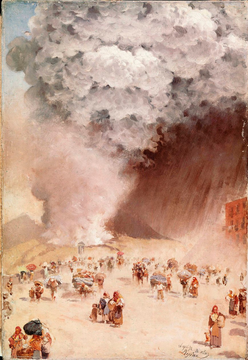 Regn af aske eller "" Vesuvens udbrud"" Maleri af Giuseppe De Nittis af Giuseppe or Joseph de Nittis