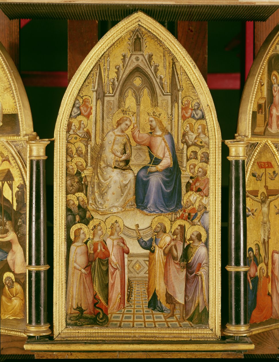 The Coronation of the Virgin, and Other Scenes, 1367 (ægtempera på poppel) af Giusto di Giovanni de Menabuoi