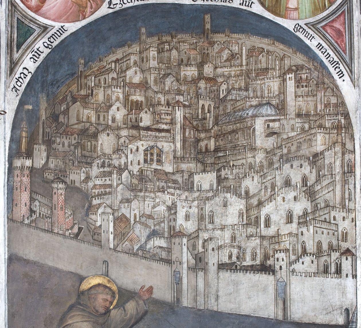 Udsigt over Padua i det fjortende århundrede - Basilica of Sant Antonio af Giusto de Menabuoi
