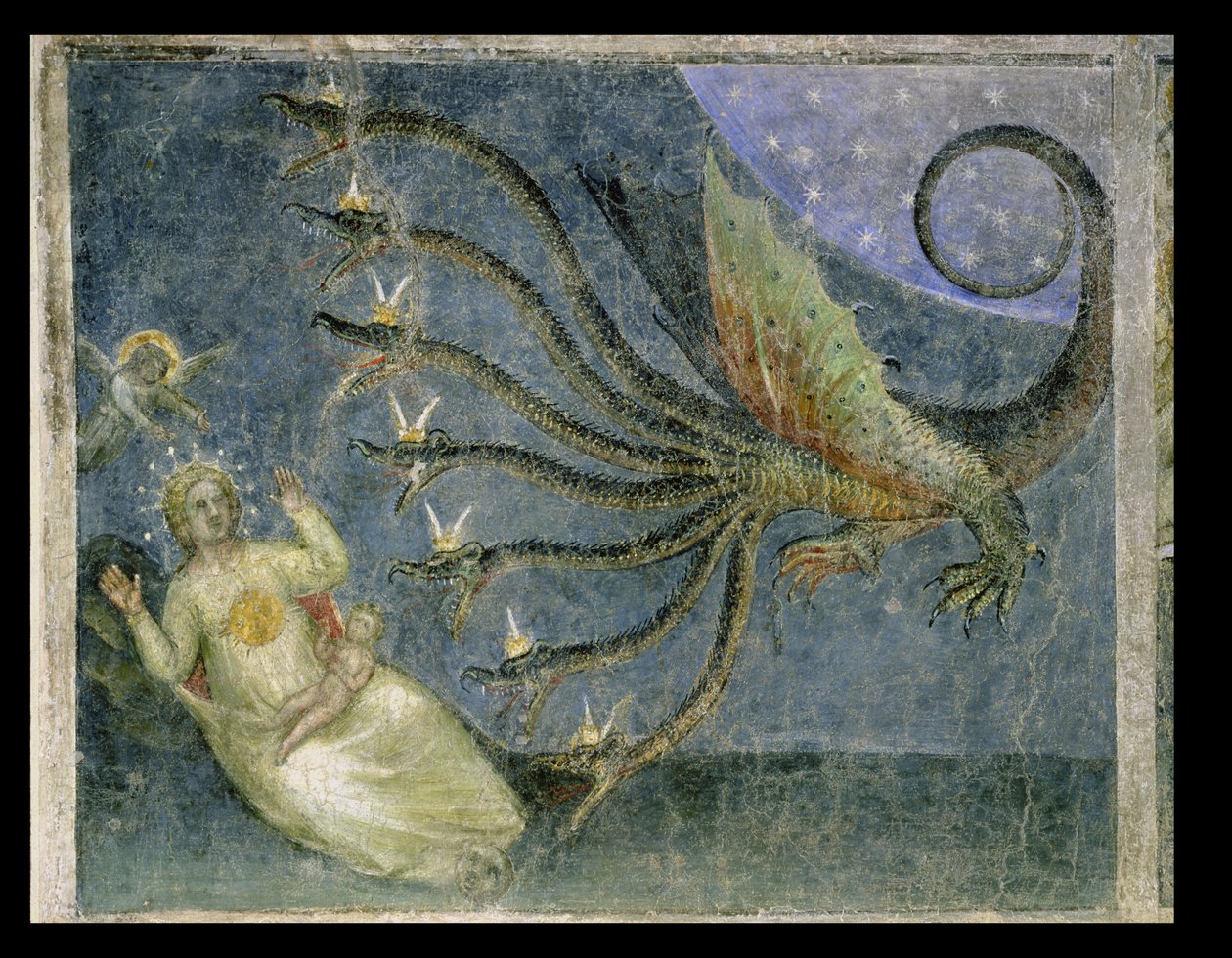Kvinden iklædt solen og den syvhovedede drage, 1360-70 af Giusto di Giovanni de Menabuoi