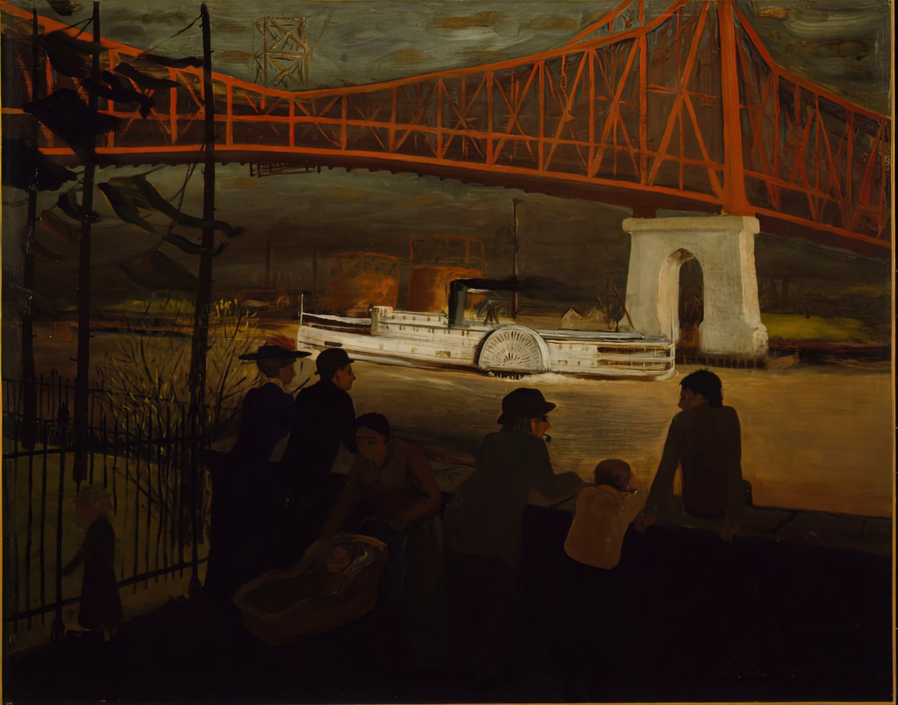 Queensboro Bridge, East River, ca. 1910. af Glenn O Coleman