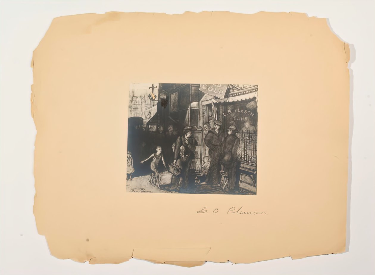 Scener fra folkets liv, portefølje uden titel, ca. 1905-1906. af Glenn O Coleman