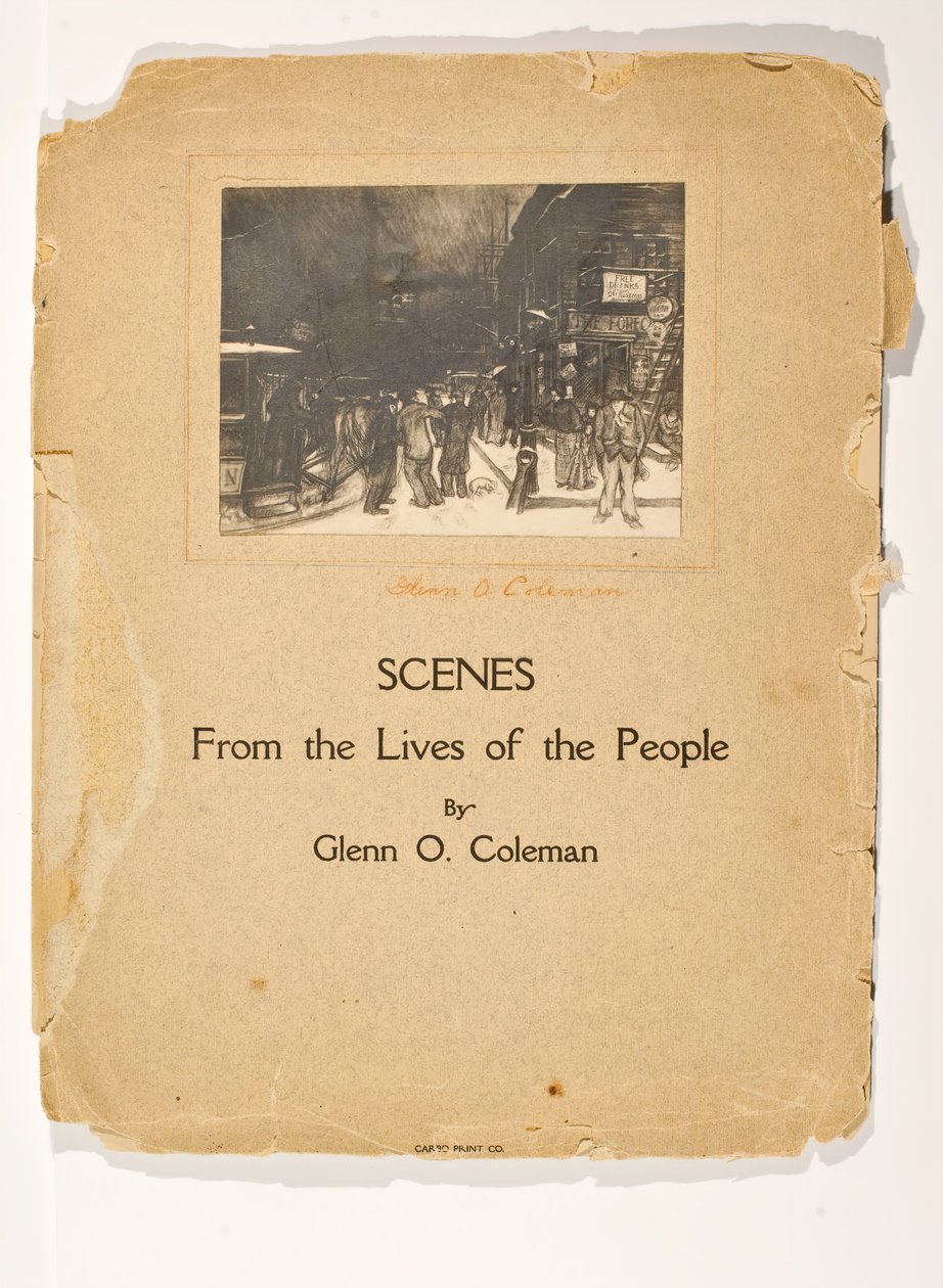Scener fra folkets liv, portefølje uden titel, ca. 1905-1906. af Glenn O Coleman