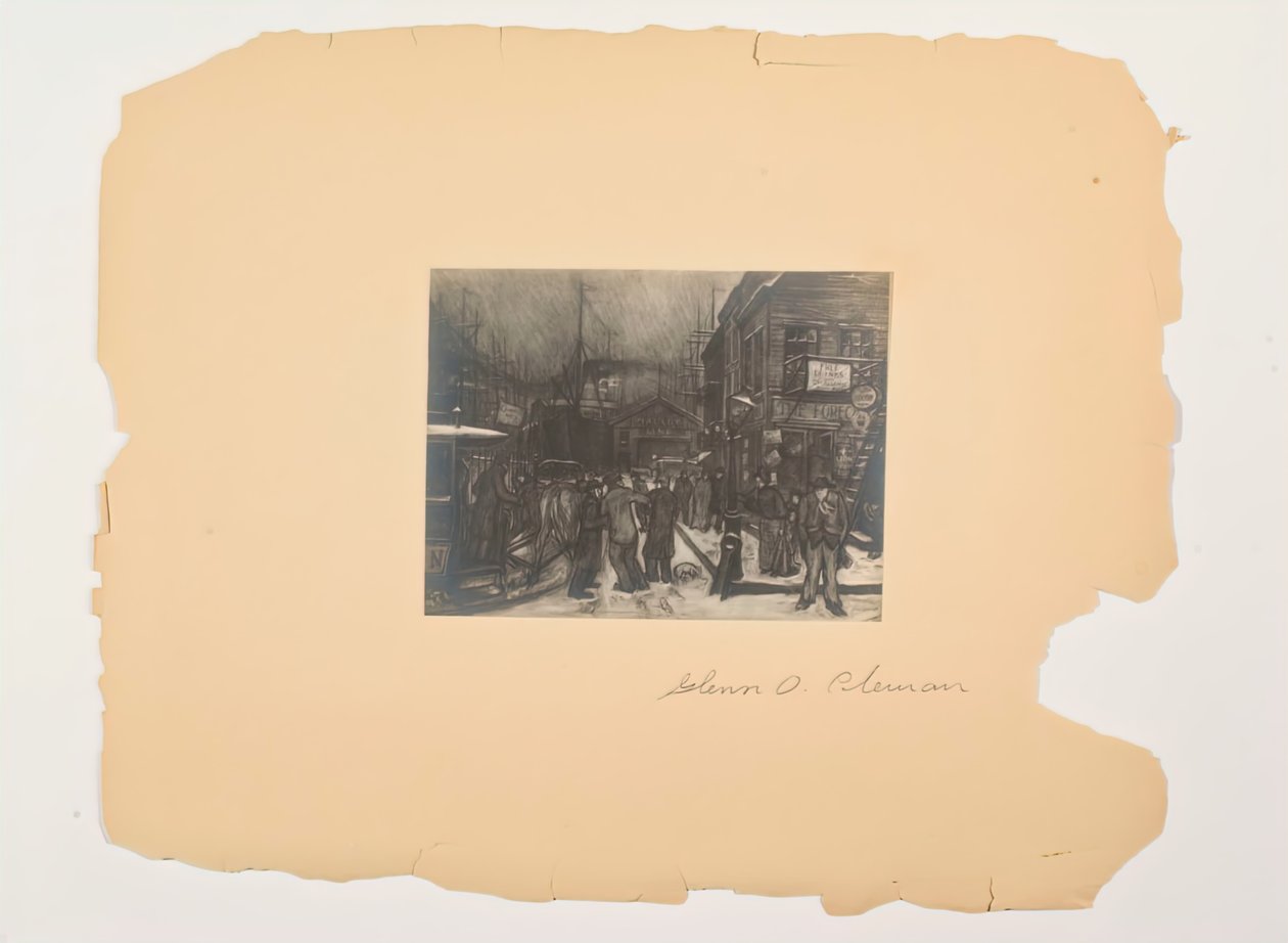 Scener fra folkets liv, portefølje uden titel, ca. 1905-1906. af Glenn O Coleman