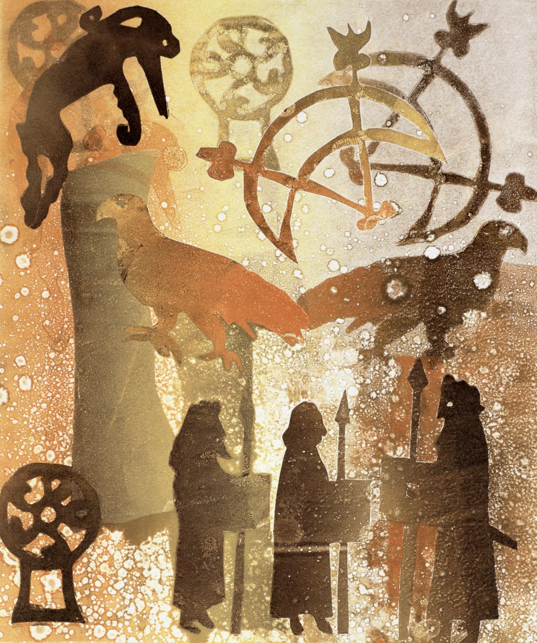 Birsay-ceremoni, 1996 (monotype) af Gloria Wallington