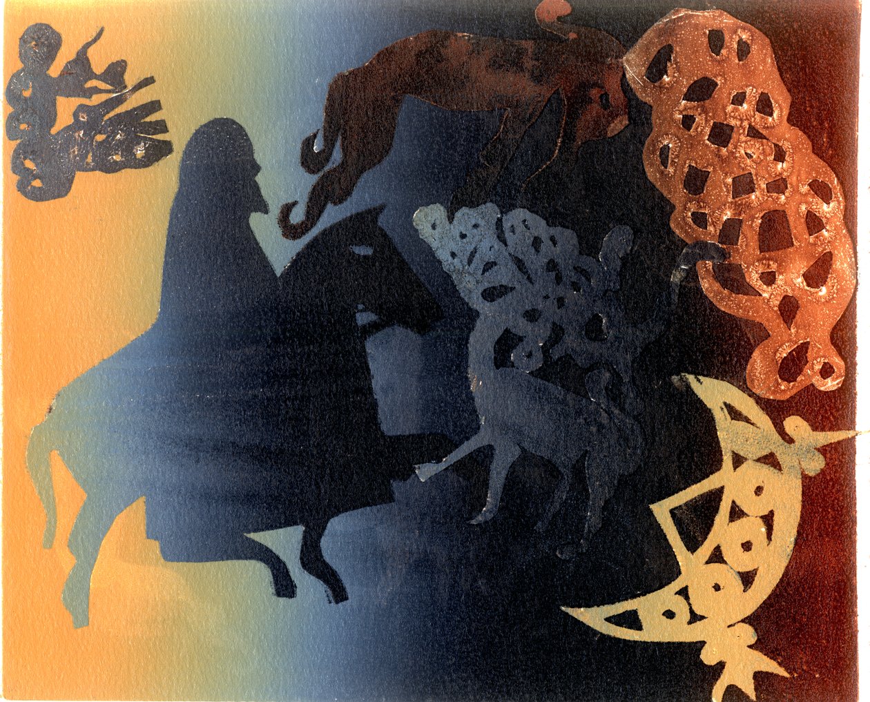 Keltisk billede (monotype) af Gloria Wallington