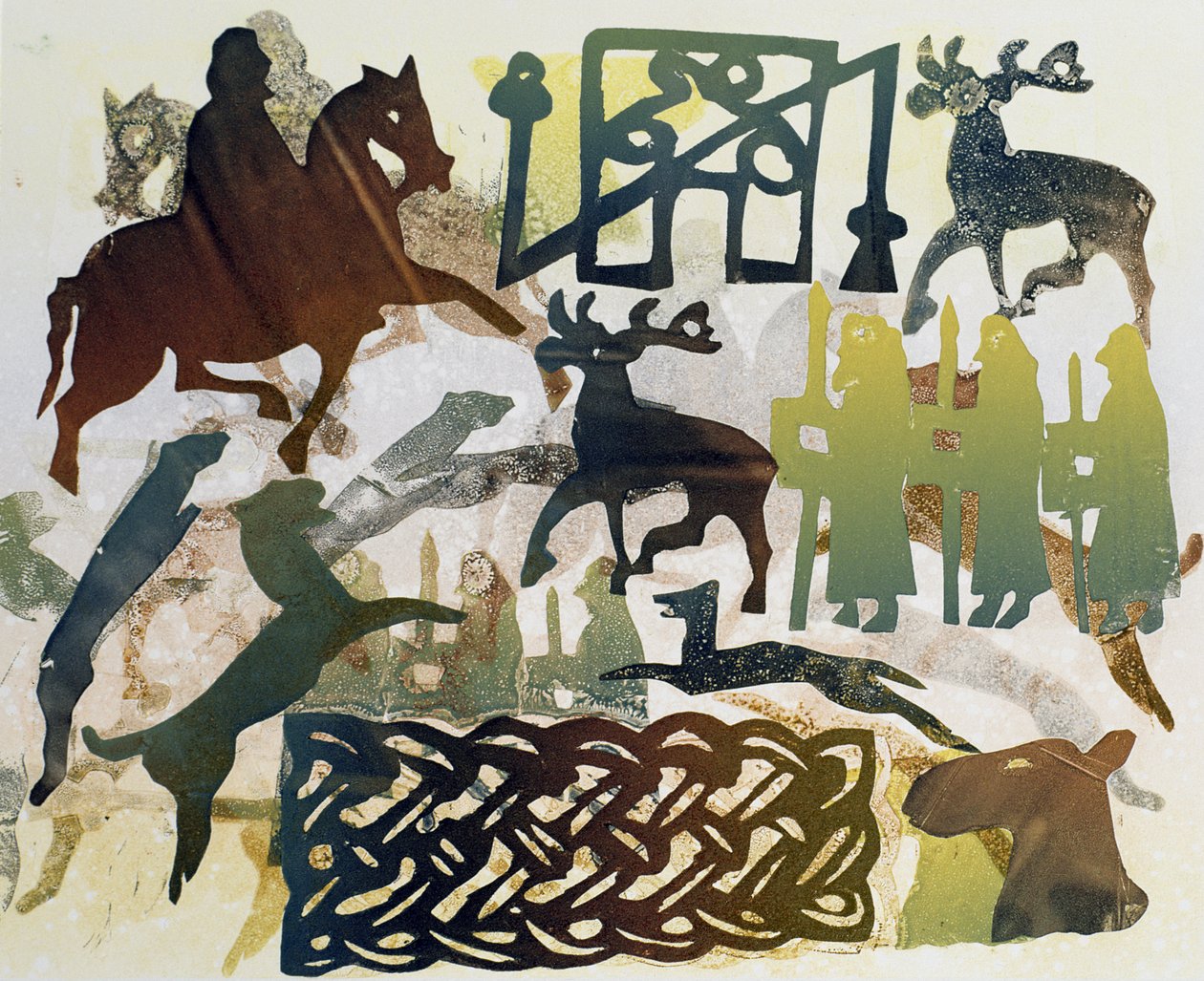 Ancient Traveler, 1995 (monotype) af Gloria Wallington