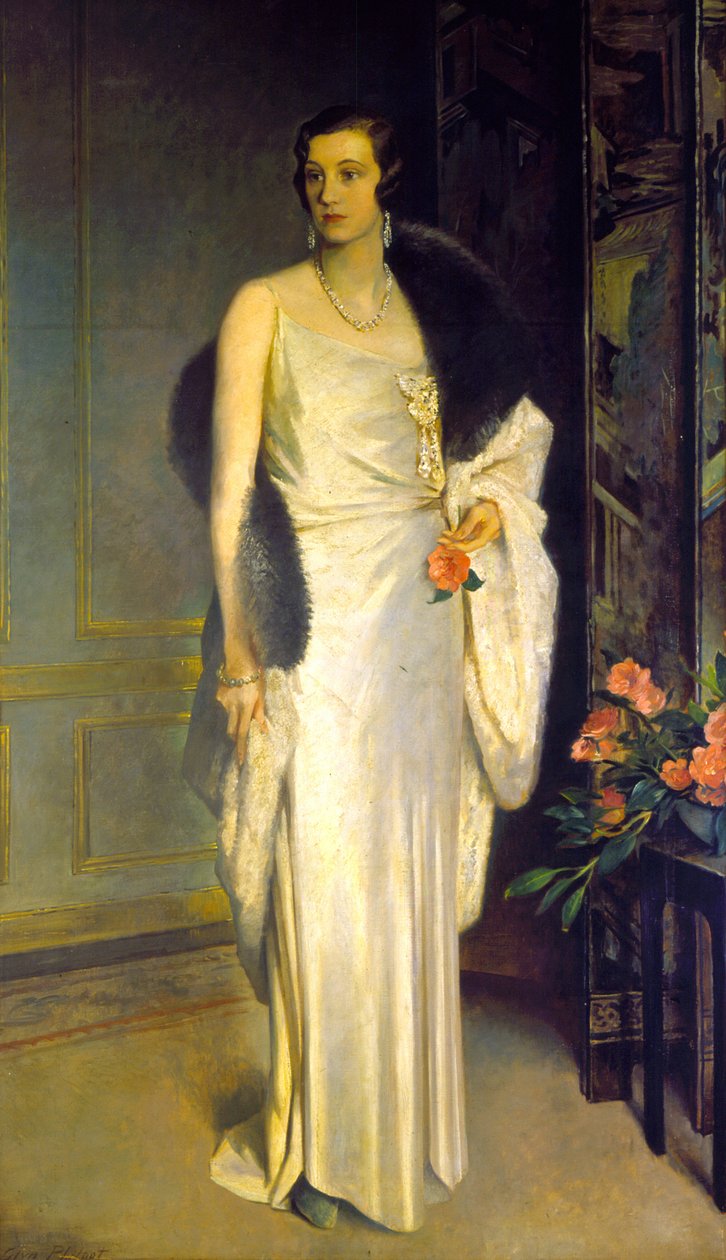 Portræt af Loelia, hertuginde af Westminster, nu Lady Lindsay af Glyn Warren Philpot