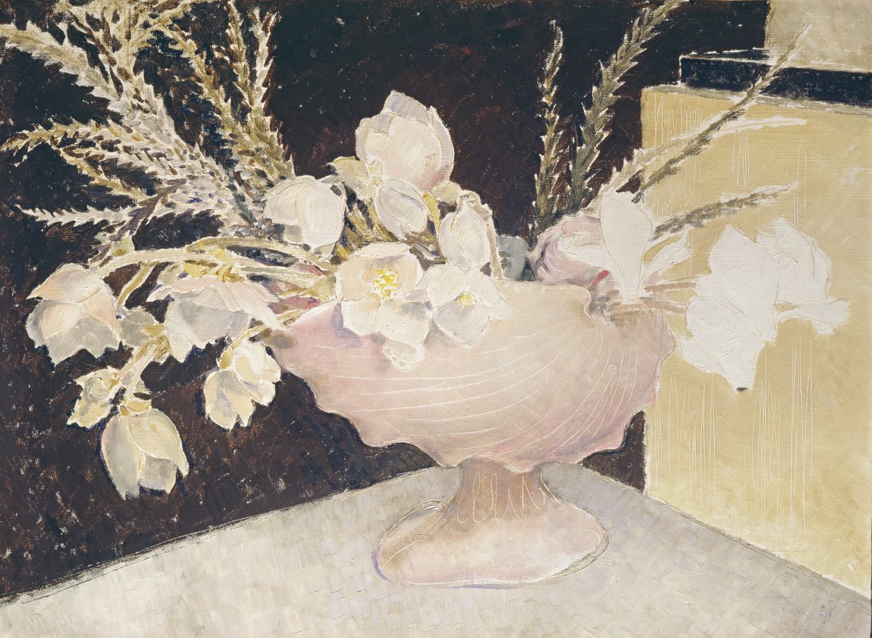 Cyclamen og juleroser, 1934 af Glyn Warren Philpot