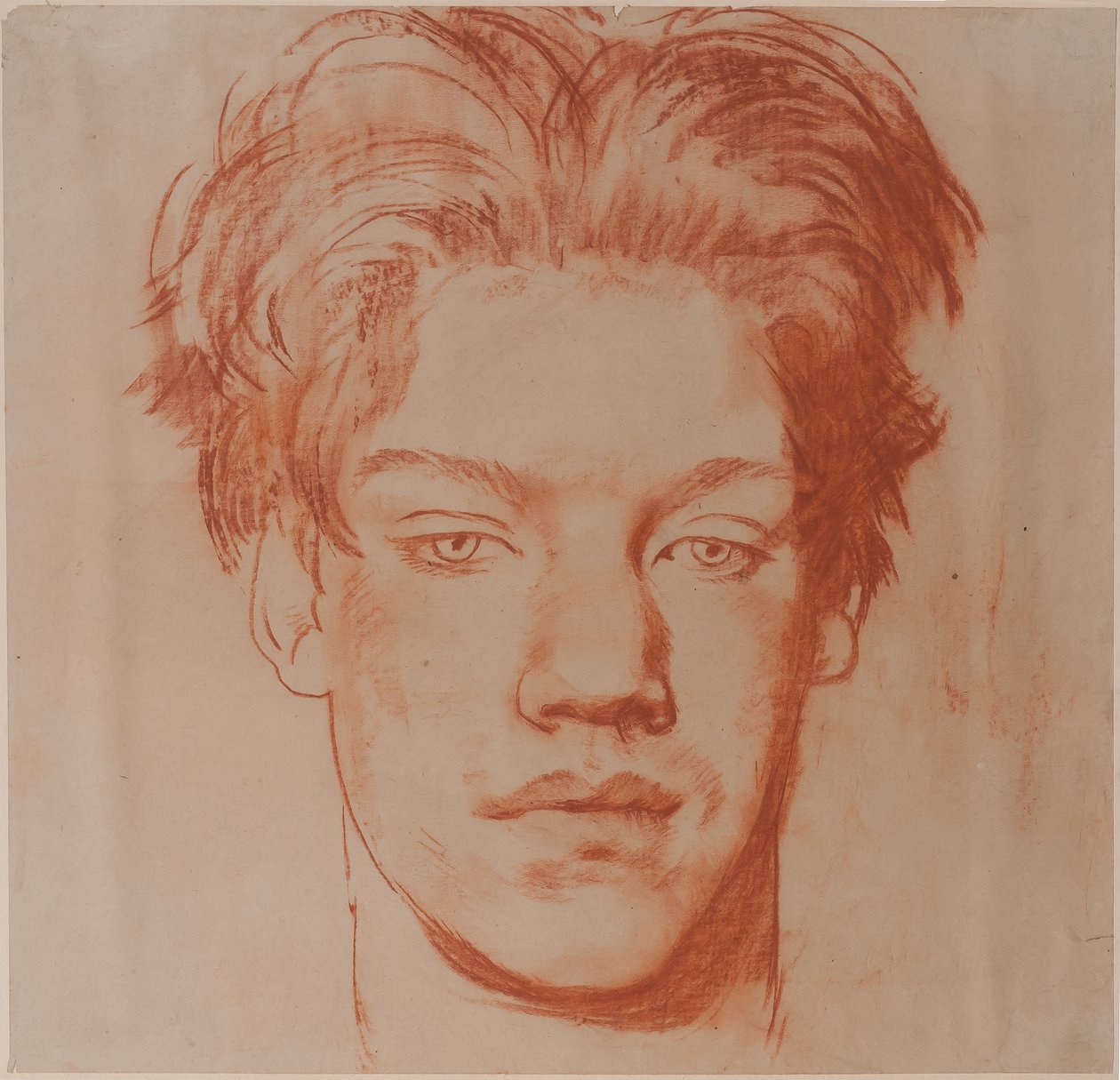 Hovedet af en ung mand (rødt kridt) af Glyn Warren Philpot