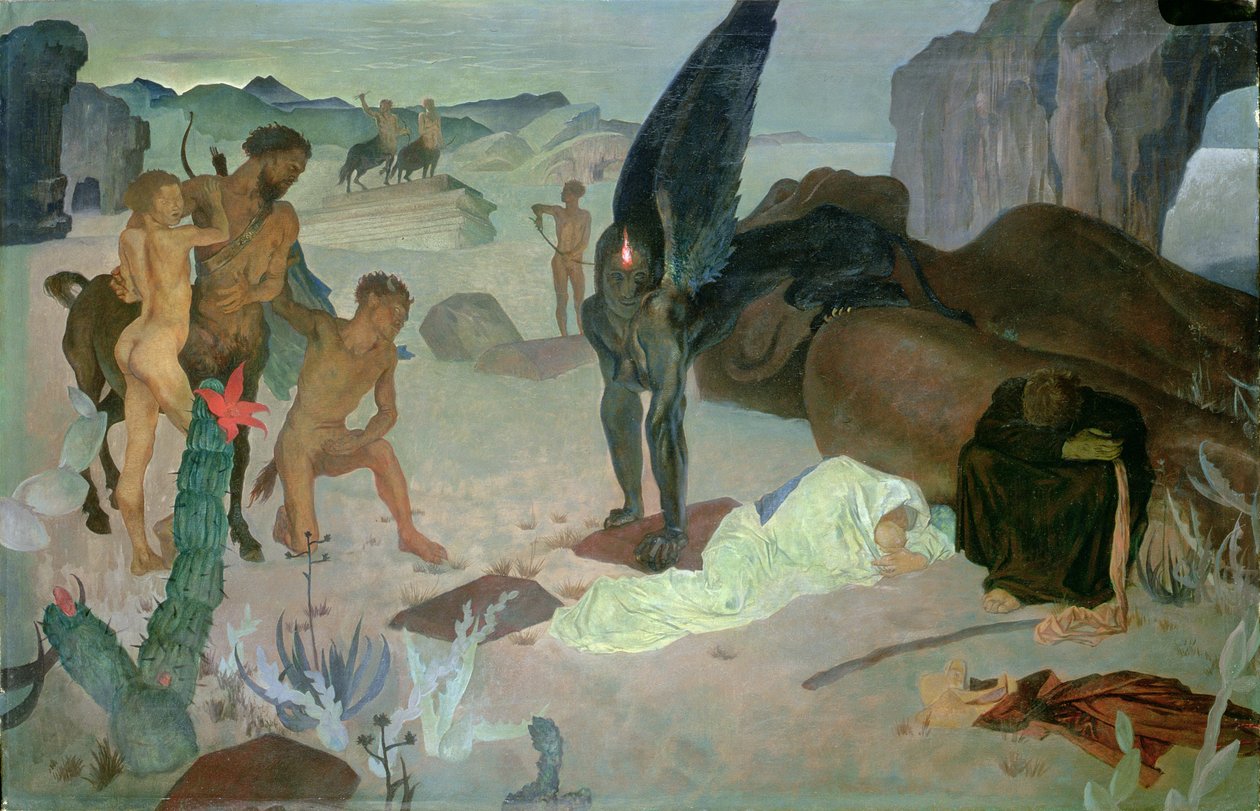 Repose on the Flight into Egypt, c.1922 af Glyn Warren Philpot