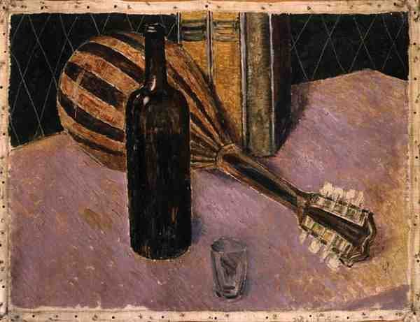 Stilleben med mandolin af Glyn Warren Philpot