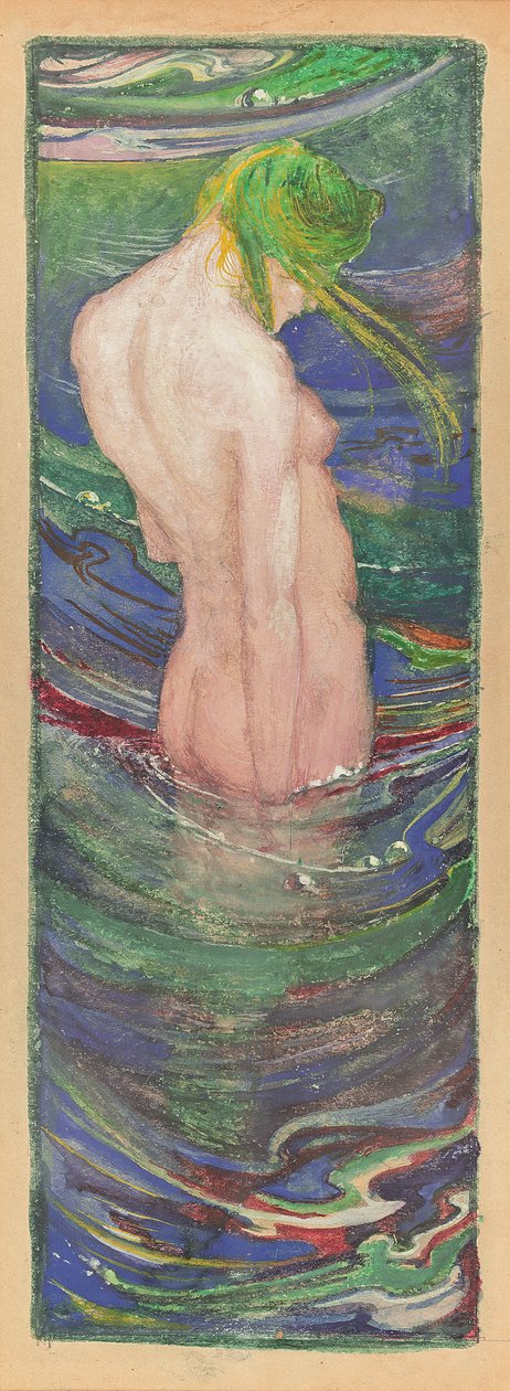 Havfruen, ca. 1902-03 (akvarel og gouache) af Glyn Warren Philpot