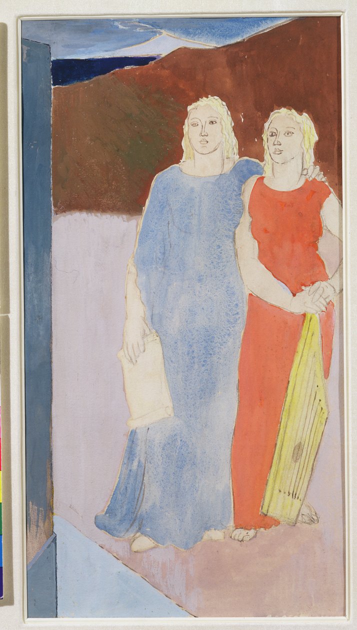 To muser ved en digters grav, 1937 af Glyn Warren Philpot