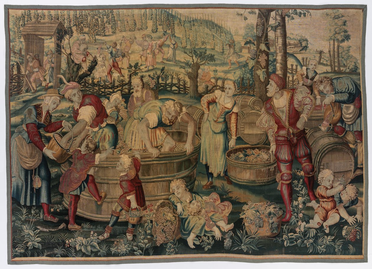 Efterår: Vintage Scene fra Set of Four Seasons, slutningen af 1600-tallet - begyndelsen af 1700-tallet. af Gobelins