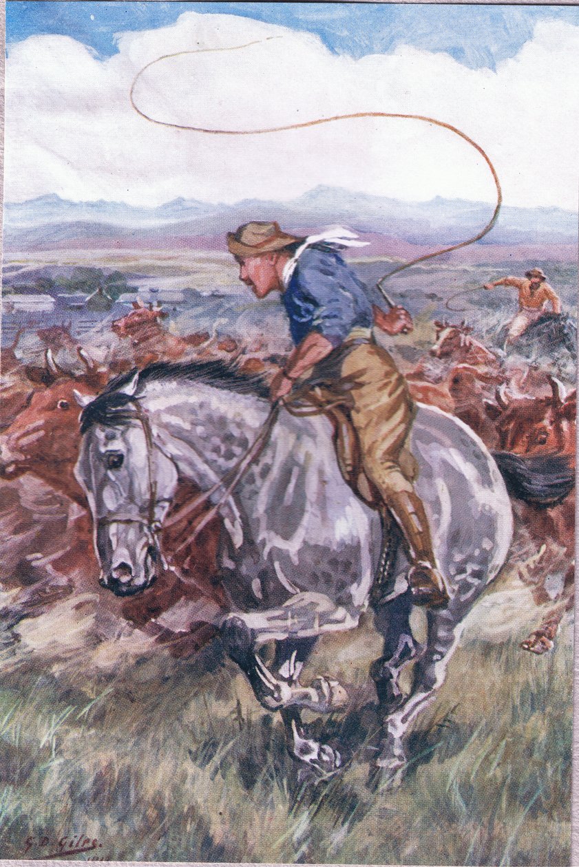 The Sick Stockrider, fra Poems of Adam Lindsay Gordon udgivet af T. N. Foulis, 1912 af Godfrey Douglas Giles