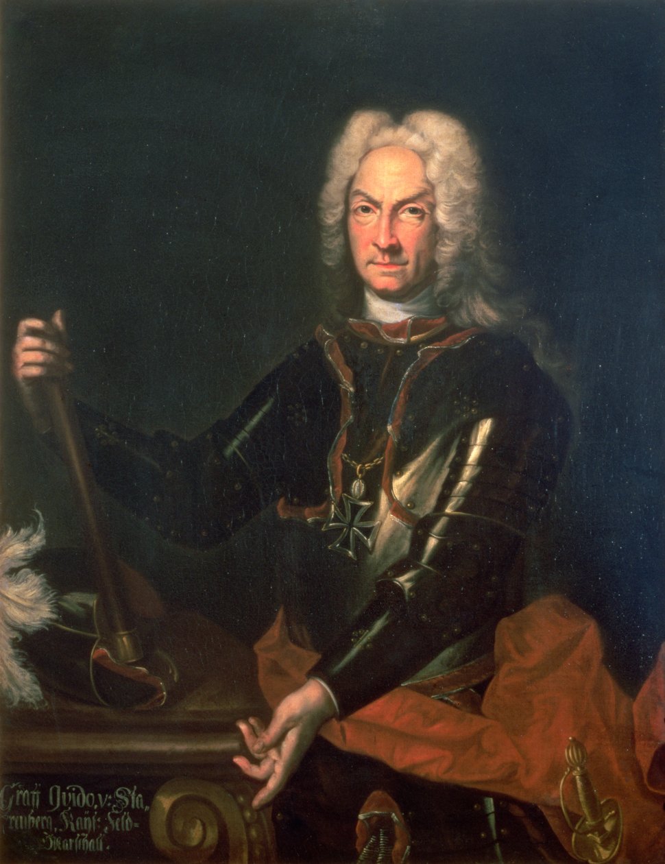 01148 Feltmarskal-greve Guidobald von Starhemberg (1654-1737), østrigsk militærkommandant i Spanien under den spanske arvefølgekrig af Godfrey Kneller