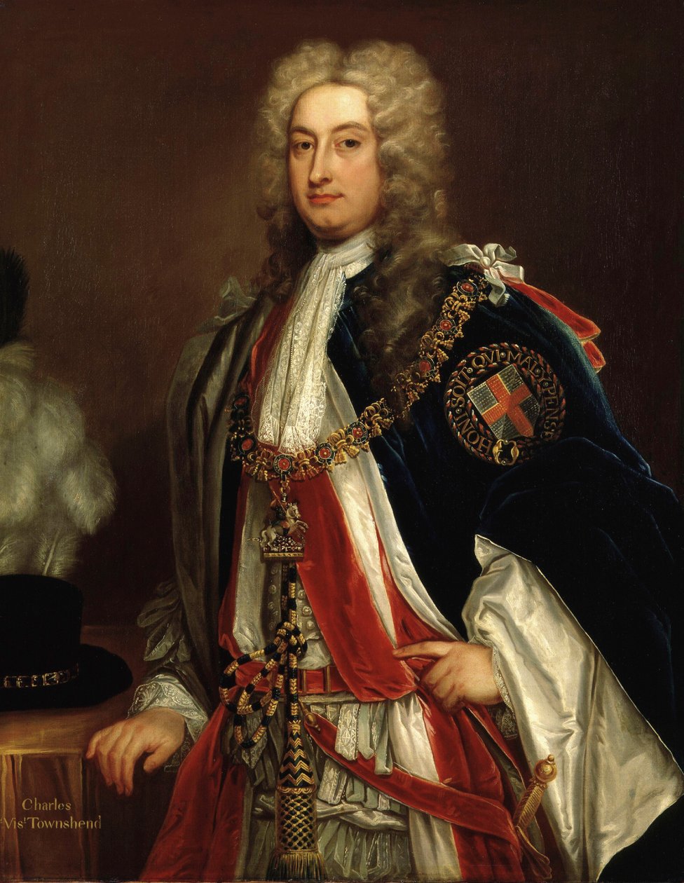 Charles, 2. Viscount Townshend, c.1715-20 af Godfrey Kneller