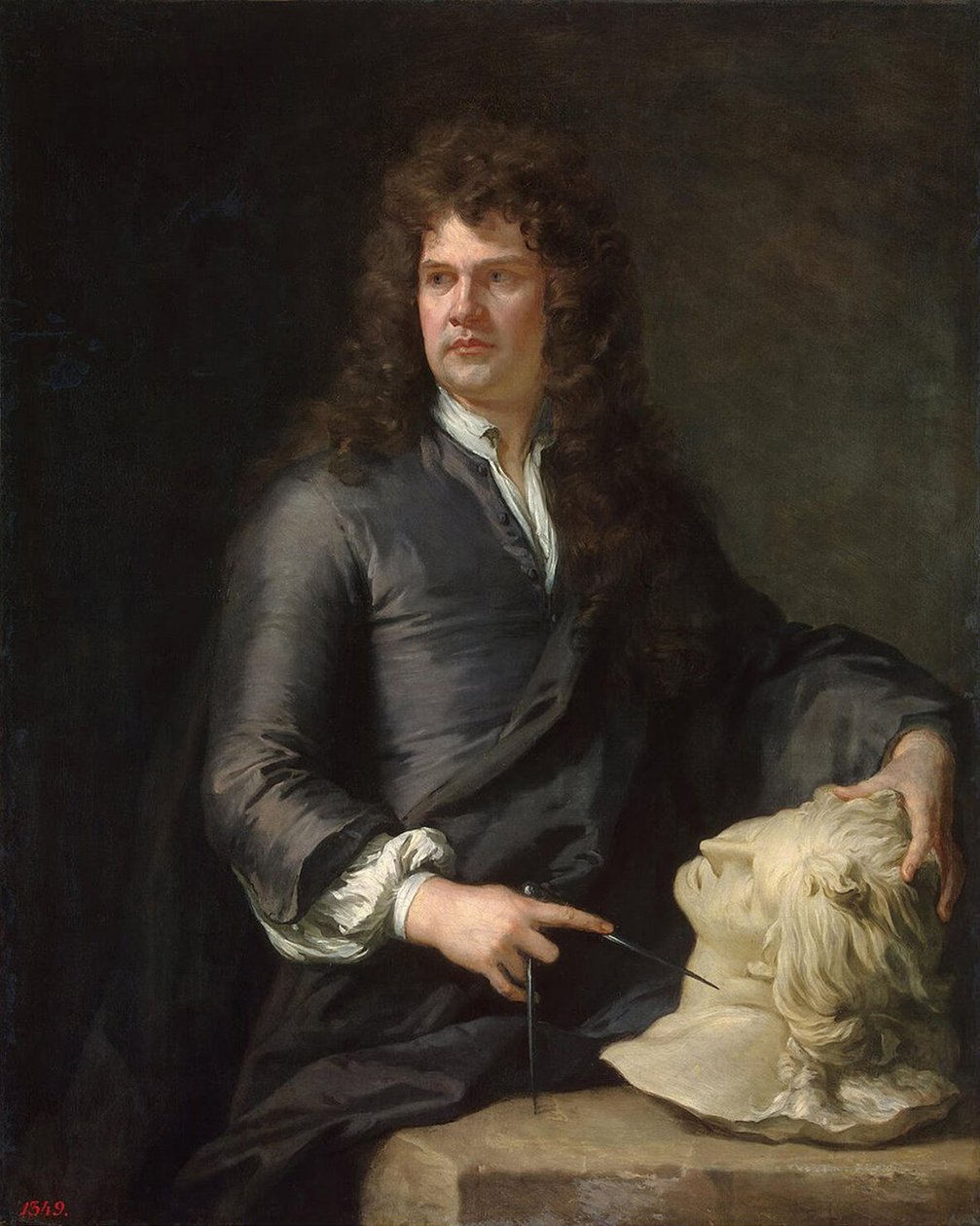 Grinling Gibbons, ca. 1690 af Godfrey Kneller