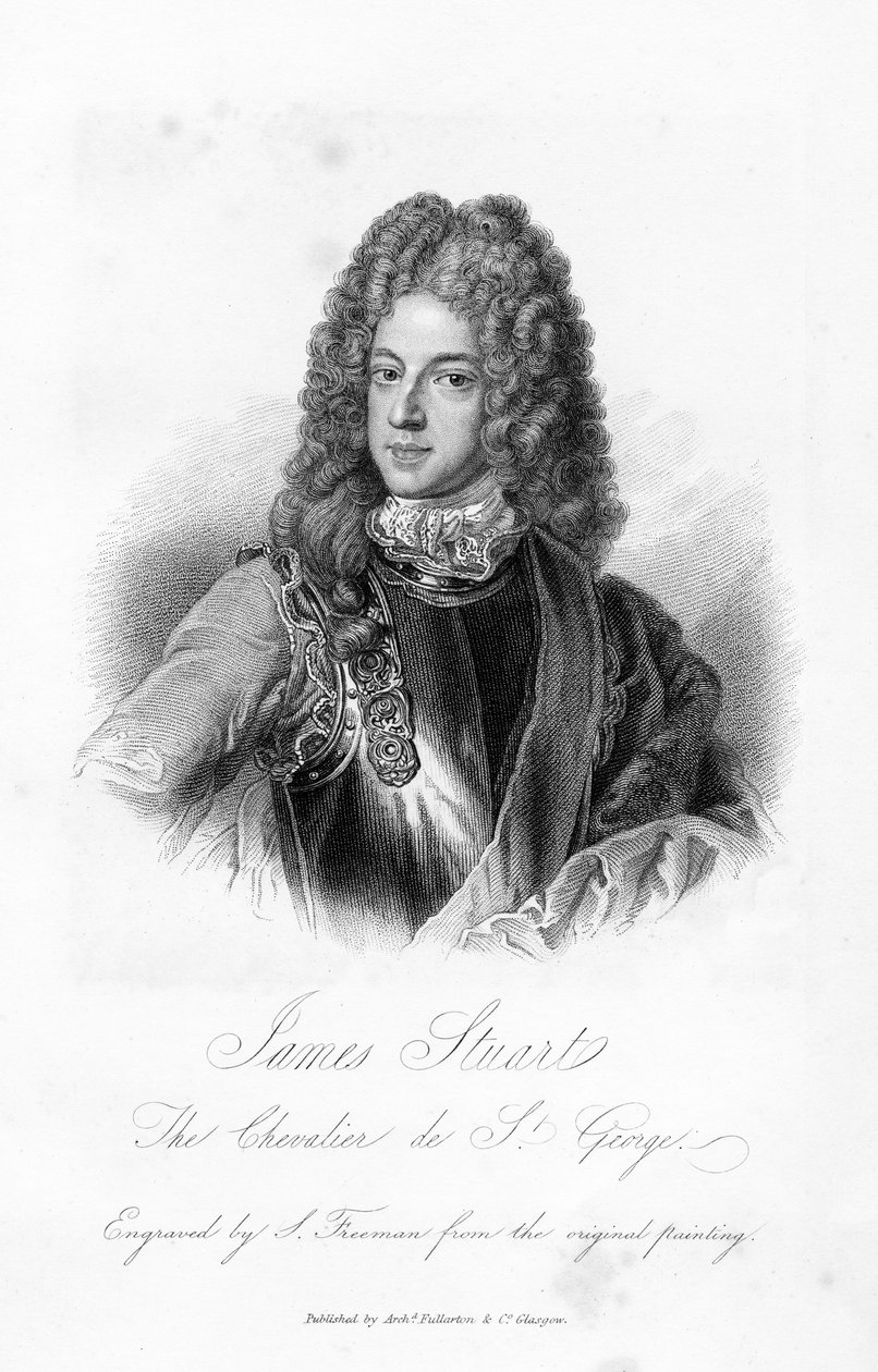 James Stuart, Chevalier de S. George, tryk lavet af S. Freeman, ca. 1845 af Godfrey Kneller