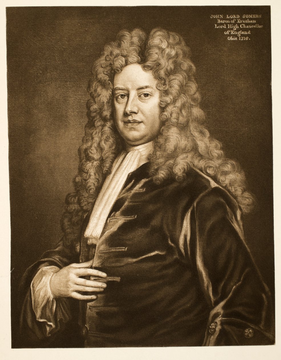 John, Baron Somers, P.R.S. pub. 1902 (collotype) af Godfrey Kneller