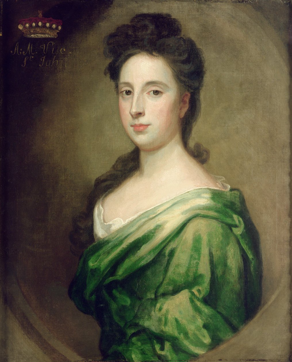 Portræt af Angelina Magdalena (ca. 1666-1736), anden hustru til 1. Viscount St. John af Godfrey Kneller