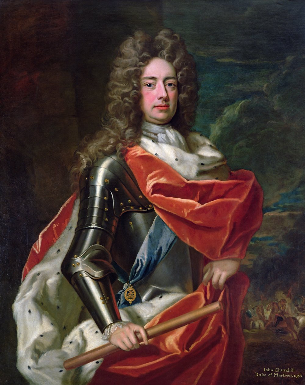 Portræt af John Churchill (1650-1722) 1. hertug af Marlborough af Godfrey Kneller
