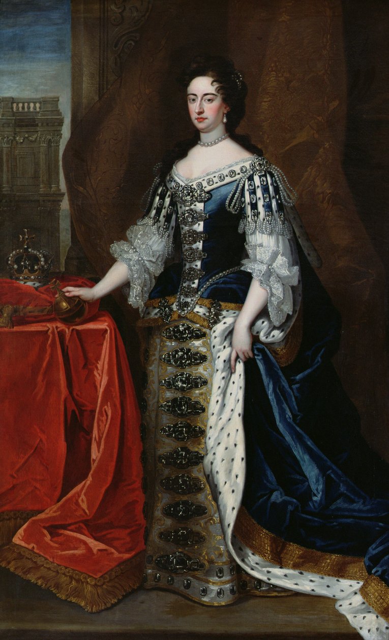 Portræt af dronning Mary (1662-94) (se også 194650) af Godfrey Kneller