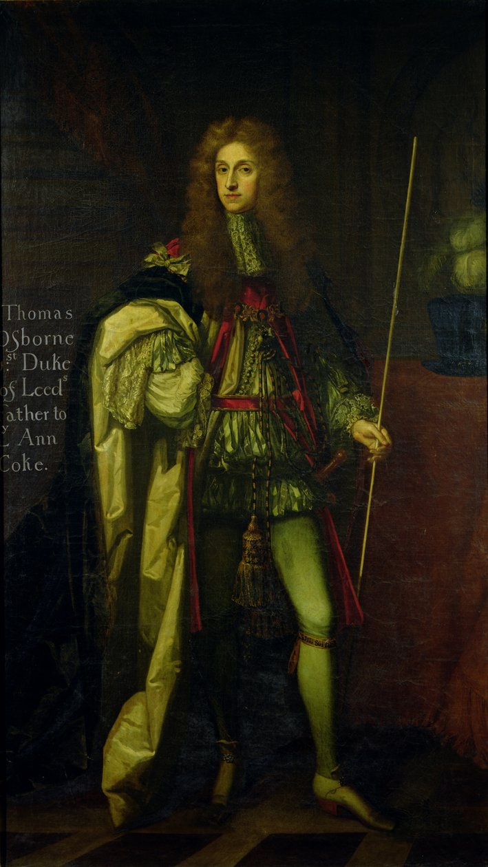 Portræt af Thomas Osborne, 1. hertug af Leeds (1631-1712) af Godfrey Kneller
