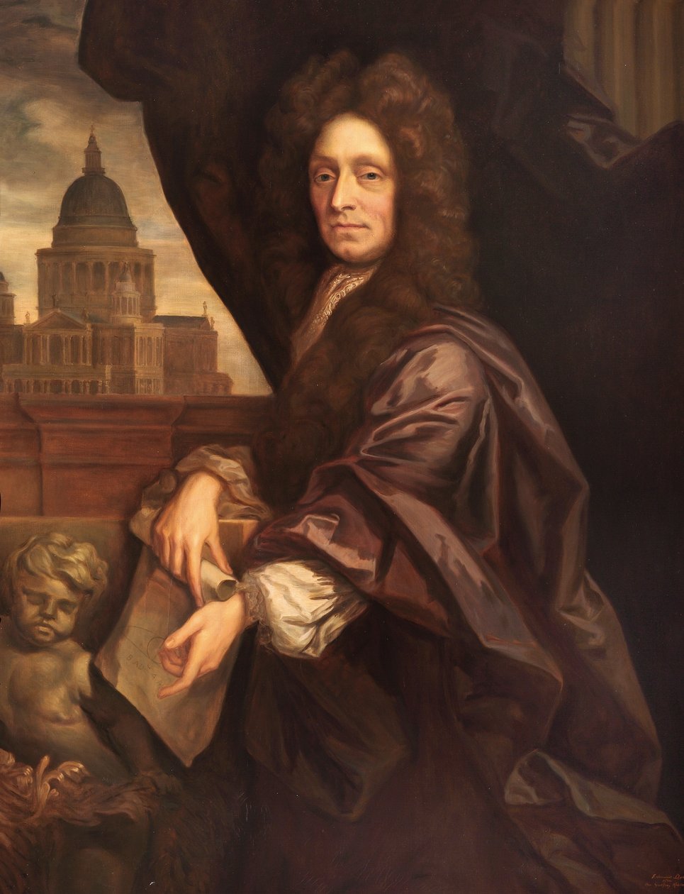Sir Christopher Wren af Godfrey Kneller