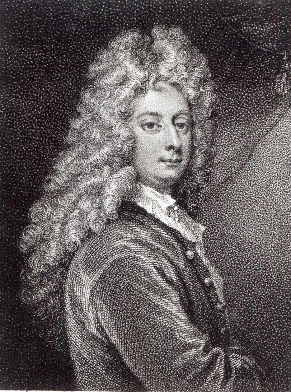 William Congreve (1670-1729) graveret af P.W.Tomkins af Godfrey Kneller