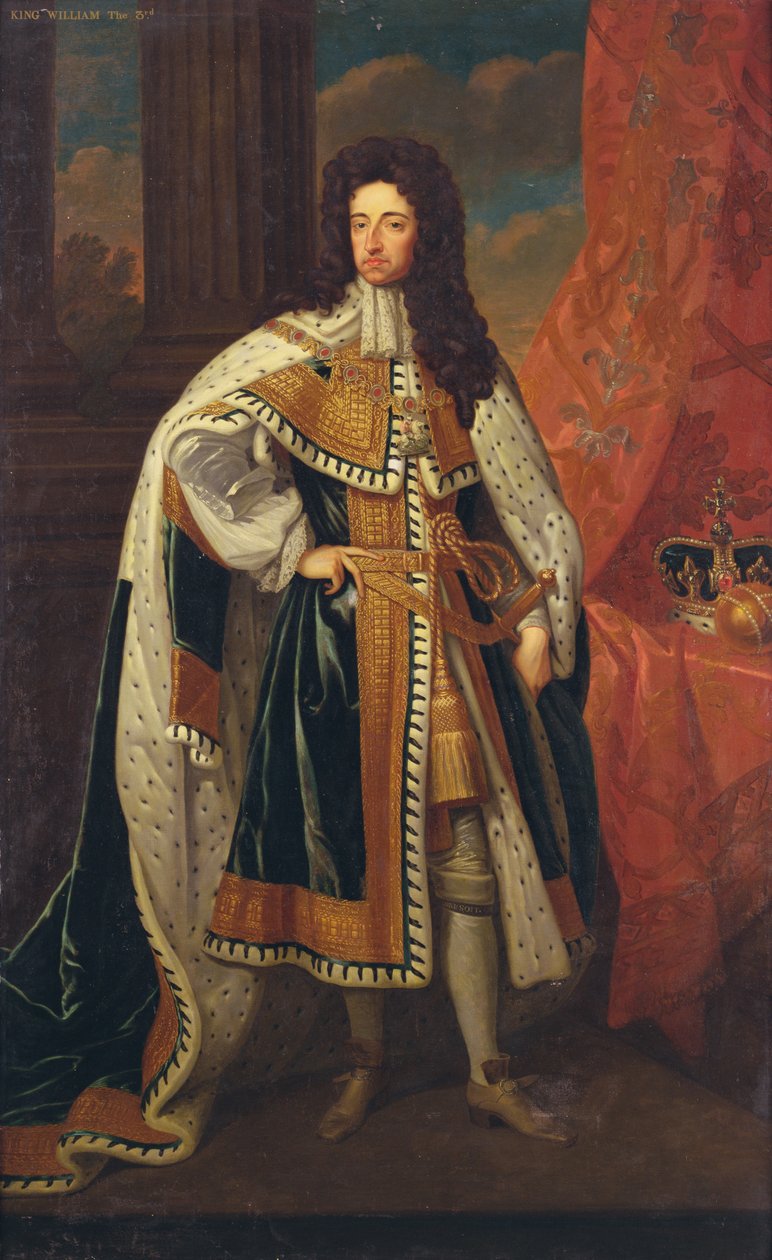 Kong William i statskåbe, ca. 1690 (olie på lærred) af Godfrey (after) Kneller